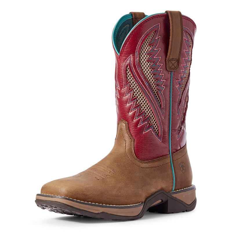 Ariat Anthem VentTEK Kahverengi / Kırmızı Western Csizma Bayan (33277-926)